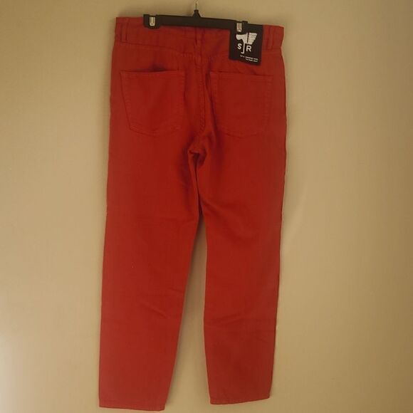 💲2️⃣0️⃣ Bundled ✔️Linen Blend Sandrine Rose Boutique sz 30 Red Pants - Picture 11 of 17